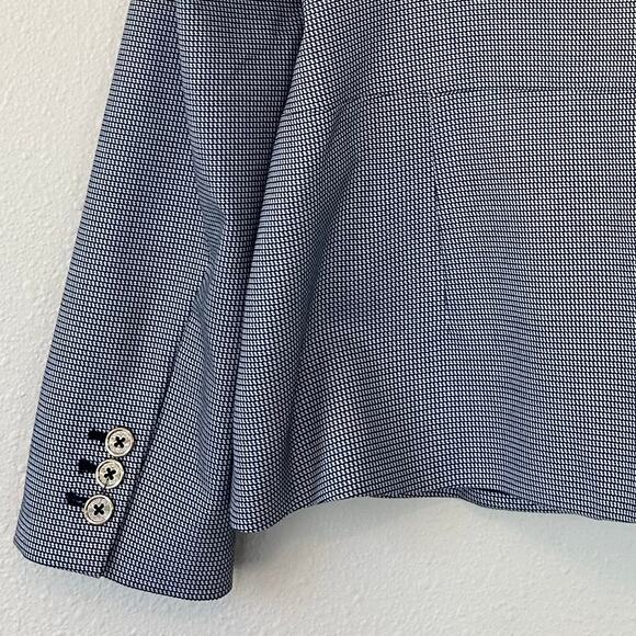 Tommy Hilfiger blazer jacket houndstooth single breasted lined preppy career L - Picture 6 of 11